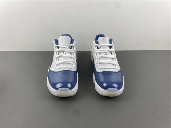 Sporty Air Jordan 11 White navy blue FV5104- 4090