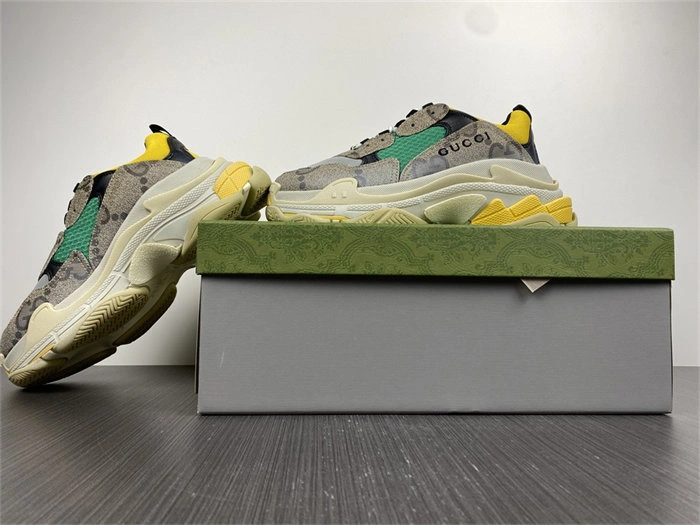 Popular Gocci x BLCG The Hacker Project Triple S Beige Green Yellow 681067 UMO20 4435