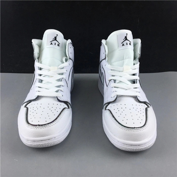 Jordan1 Mid Iridescent Reflective White CK6587- QuickDry 3763