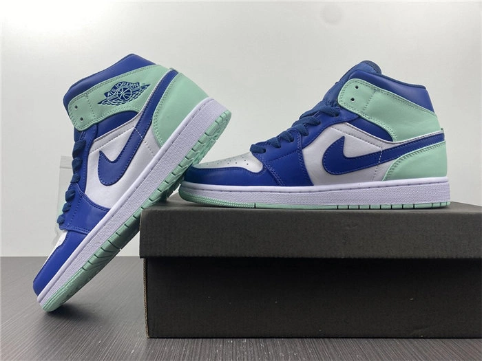 Timeless Jordan1 Mid Mystic Navy Mint Foam 554724- 3723