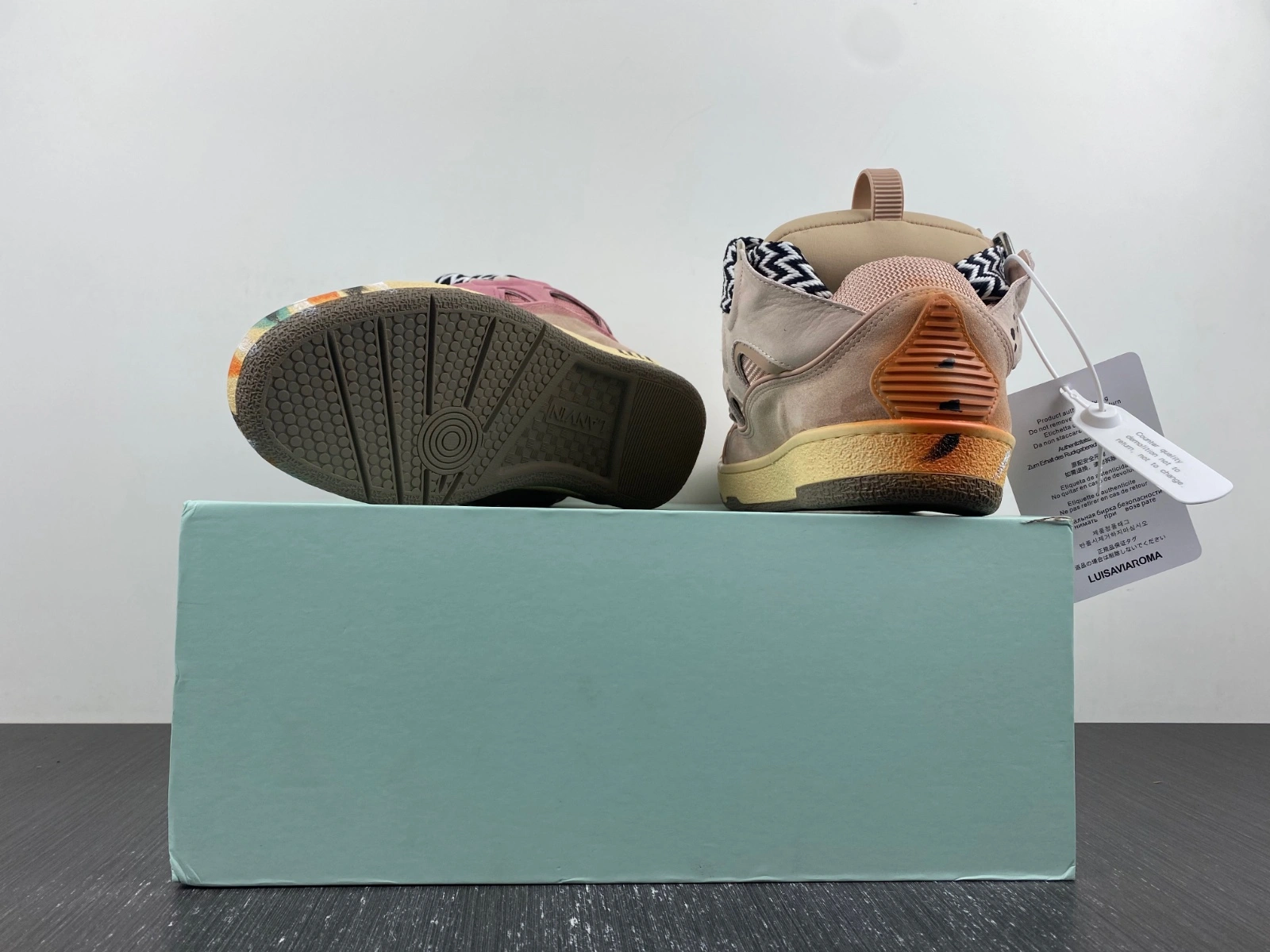 Lanvon Leather Curb Gallery Dept. Pale Pink Multi FW-SKDK02-DRGD-P22B5S MoistureWicking 853