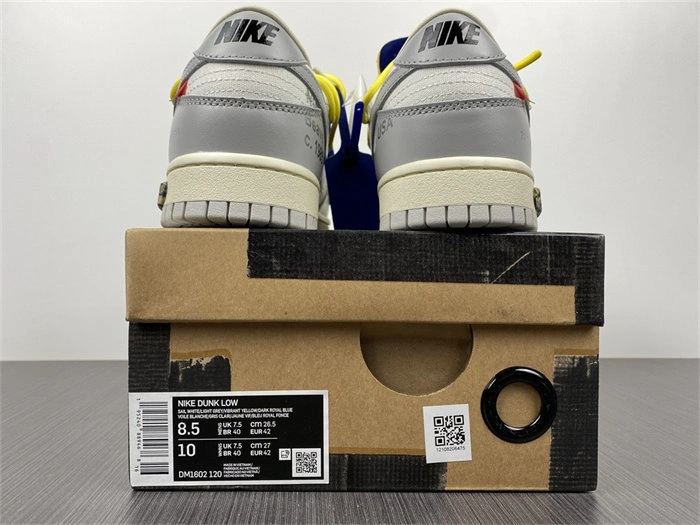 Nike Dunk Low Off-White Lot 27 DM1602- WaterResistant 5080