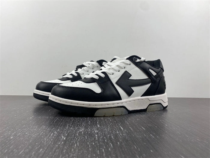 OFF-WHITE Out Of Office OOO Low Tops White Black White OMIA189C99LEA GoodFit 3108