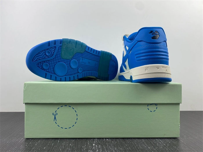 FastDry OFF-WHITE Out Of Office OOO Low Tops White Blue OMIA189F22LEA 3114